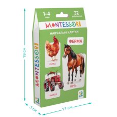 Набор учебных карточек Монтессори: Ферма, DoDo