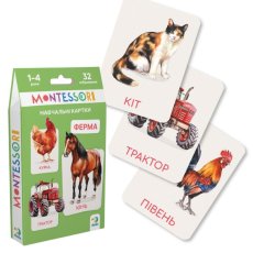 Набор учебных карточек Монтессори: Ферма, DoDo