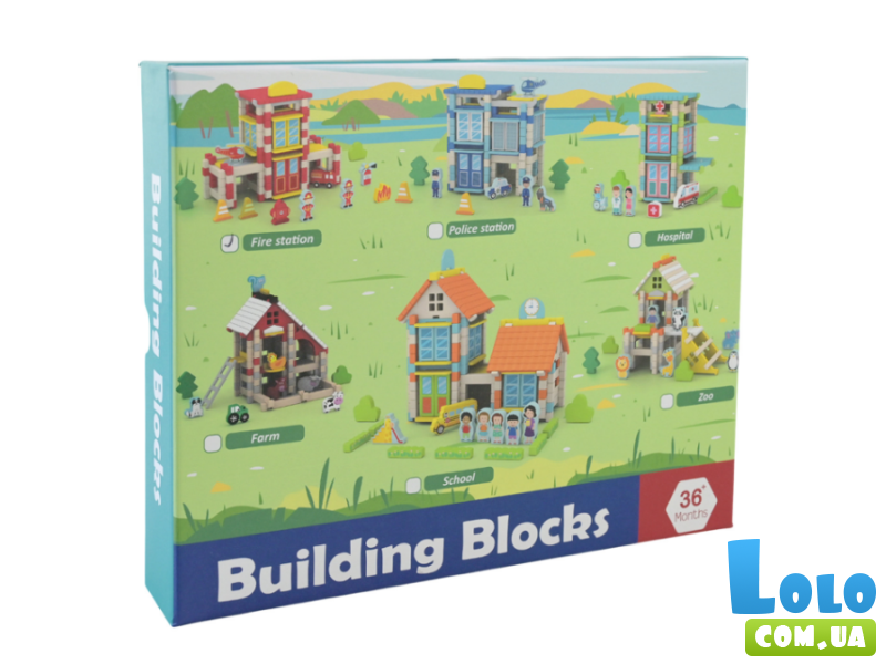 Деревянный конструктор Пожарная станция (C9437), 153 дет.