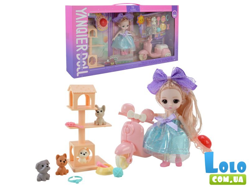 Кукла с животными и аксессуарами