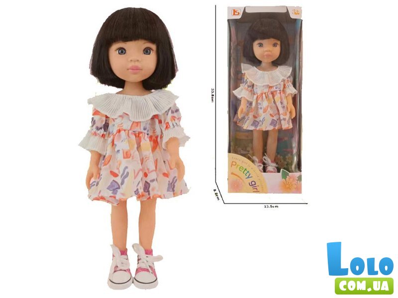 Кукла в платье и кедах, 33 см