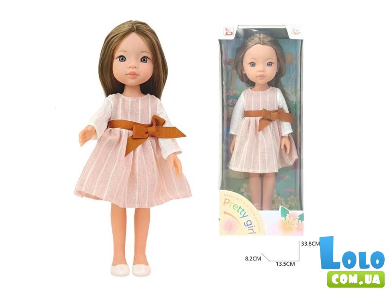 Кукла в платье с бантом, 33 см