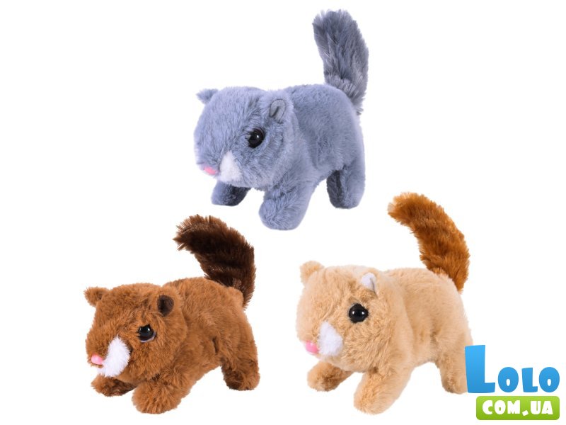 Игрушка мягкая интерактивная Белка (в ассортименте)