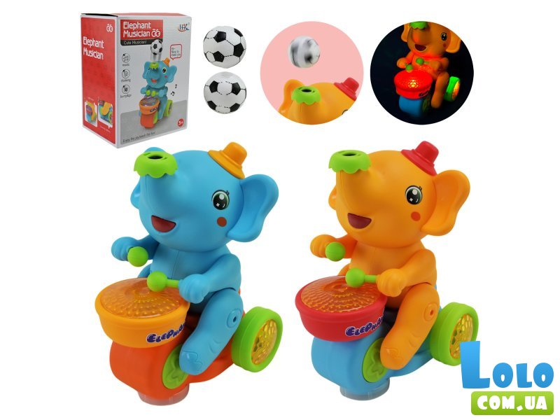 Музыкальный слоник (в ассортименте)