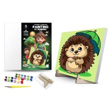 Картина по номерам Ёжик, Qbee (25х25 см)