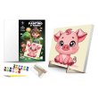 Картина по номерам Поросенок, Qbee (25х25 см)
