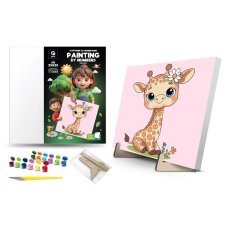 Картина по номерам Жирафка, Qbee (25х25 см)