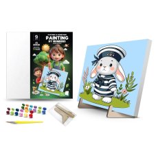 Картина по номерам Зайка-морячок, Qbee (25х25 см)