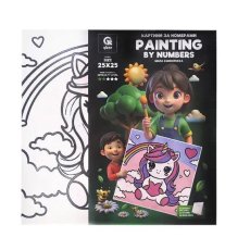 Картина по номерам Милая единорожка, Qbee (25х25 см)