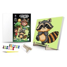 Картина по номерам Енотик, Qbee (25х25 см)