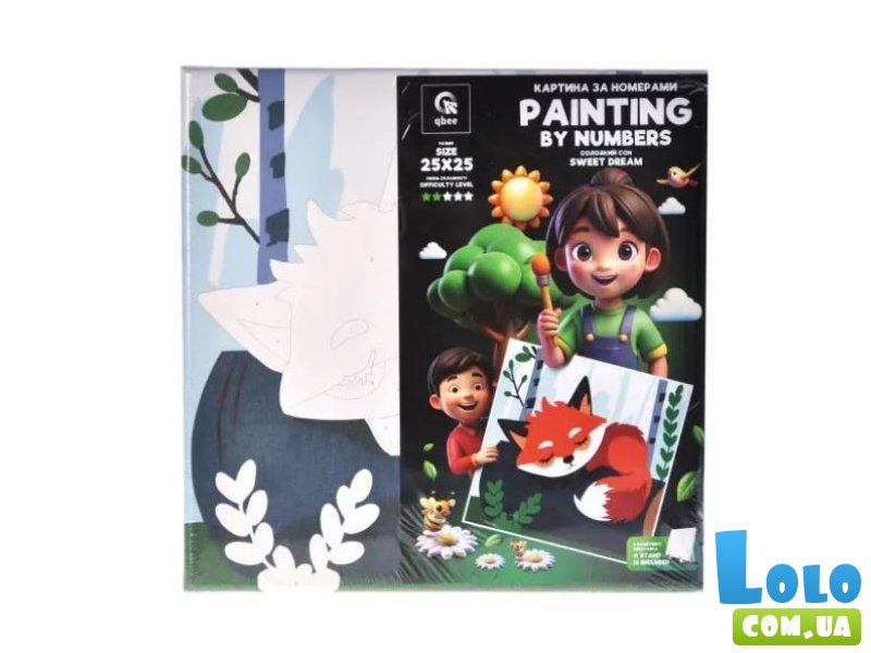 Картина по номерам Сладкий сон, Qbee (25х25 см)