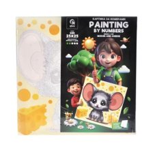 Картина по номерам Мышь и сыр, Qbee (25х25 см)