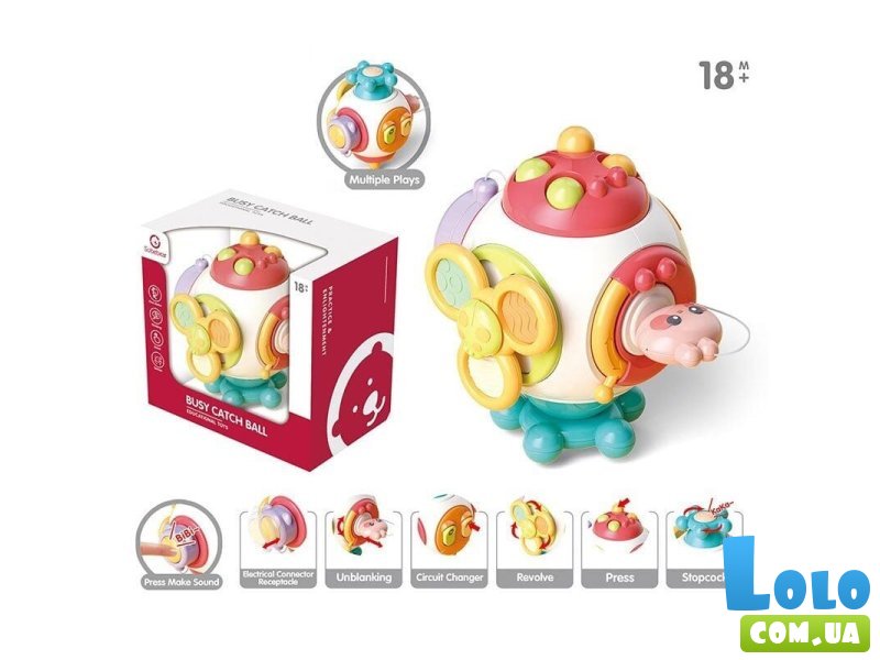 Погремушка-пищалка 6 в 1