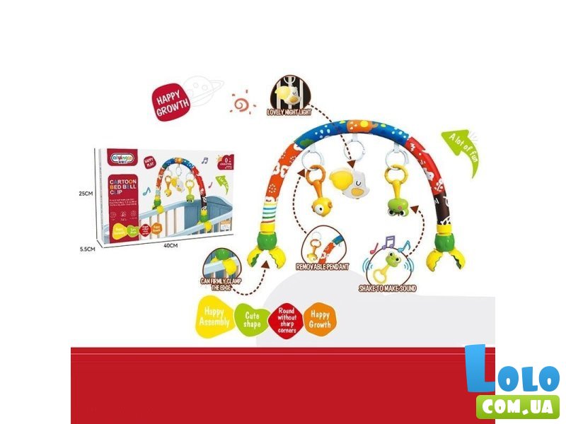 Дуга з брязкальцями на кроватку