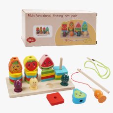 Деревянная логическая доска с магнитной рыбалкой