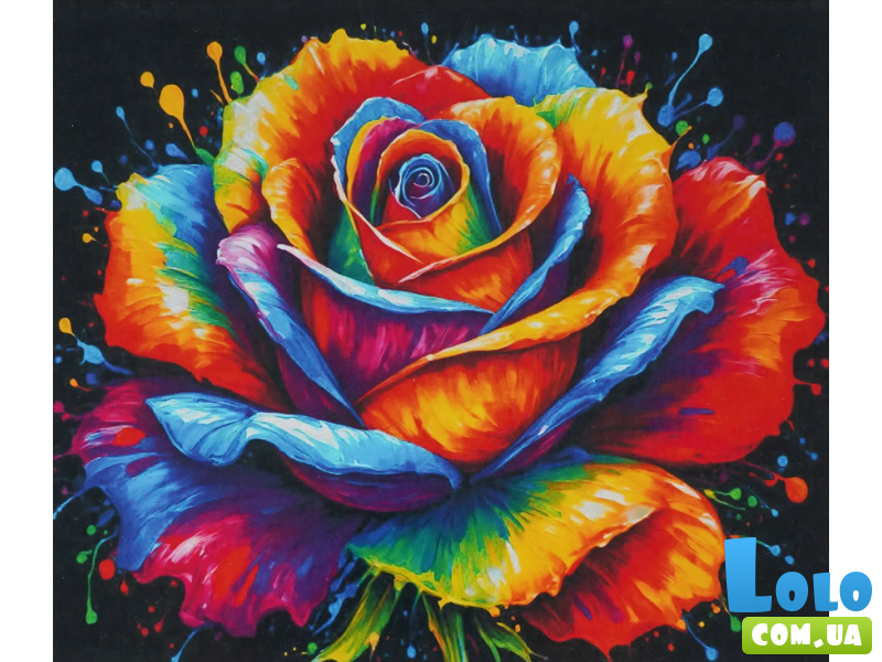 Картина по номерам Роза, WToys (40х50 см)