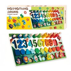 Логическая деревянная доска-сортер со шнуровкой, WToys