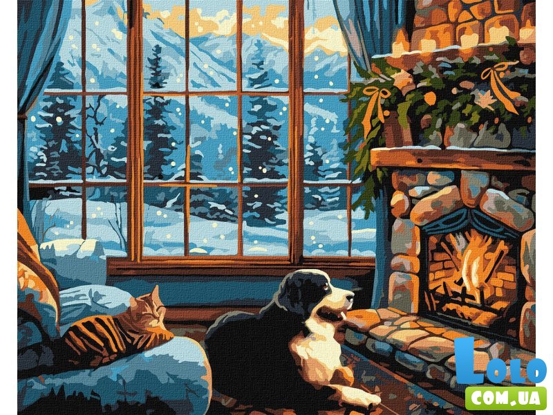 Картина по номерам Тепло камина, Идейка (40х50 см)