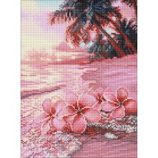 Aлмазная мозаика Розовый пляж, (30х40 см)