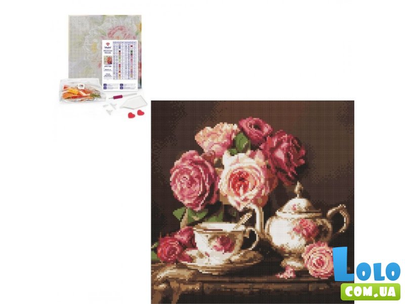 Алмазная мозаика Розы в темноте, (40х40 см)