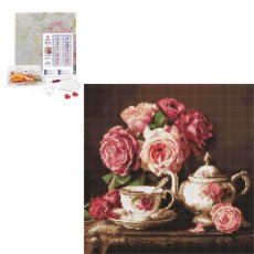 Алмазная мозаика Розы в темноте, (40х40 см)