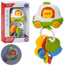 Игрушка музыкальная Машинка с ключиками с прорезывателем