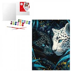 Картина по номерам Голубоглазые, с красками металлик extra, Идейка (30х40 см)