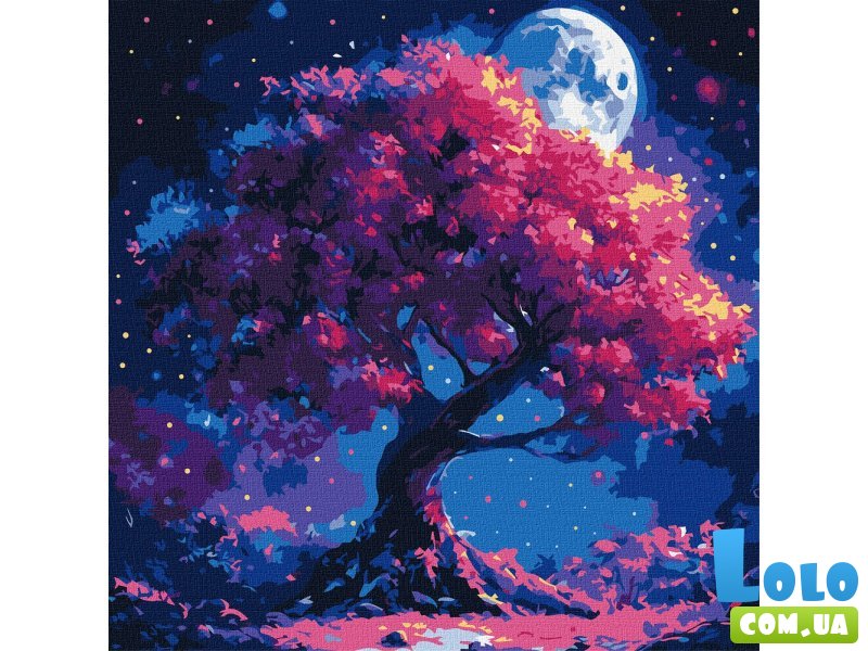 Картина по номерам Силует дерева, Идейка (40х40 см)