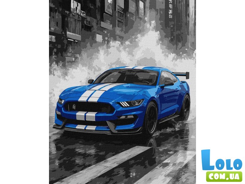 Картина по номерам Синяя гонка, Идейка (40х50 см)