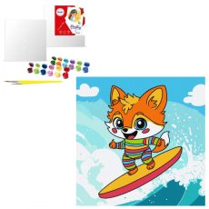 Картина по номерам Лето. Лисенок на волне, Идейка (25х25 см)