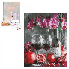 Алмазная мозаика Цветение орхидей, Идейка (40х50 см)