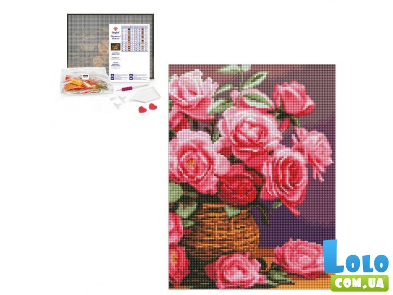 Алмазная мозаика Красочные розы, Идейка (30х40 см)