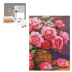 Алмазная мозаика Красочные розы, Идейка (30х40 см)