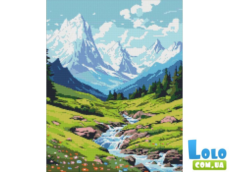 Алмазная мозаика Лето в горах, Идейка (40х50 см)