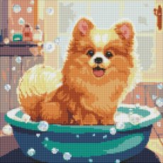 Алмазная мозаика Морозное дыхание леса с АВ стразами, Идейка (40х40 см)