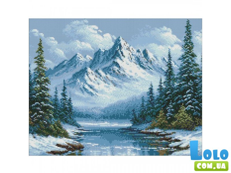 Алмазная мозаика Морозное дыхание леса, Идейка (40х50 см)