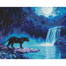 Алмазная мозаика Ночной хищник, Идейка (40х50 см)