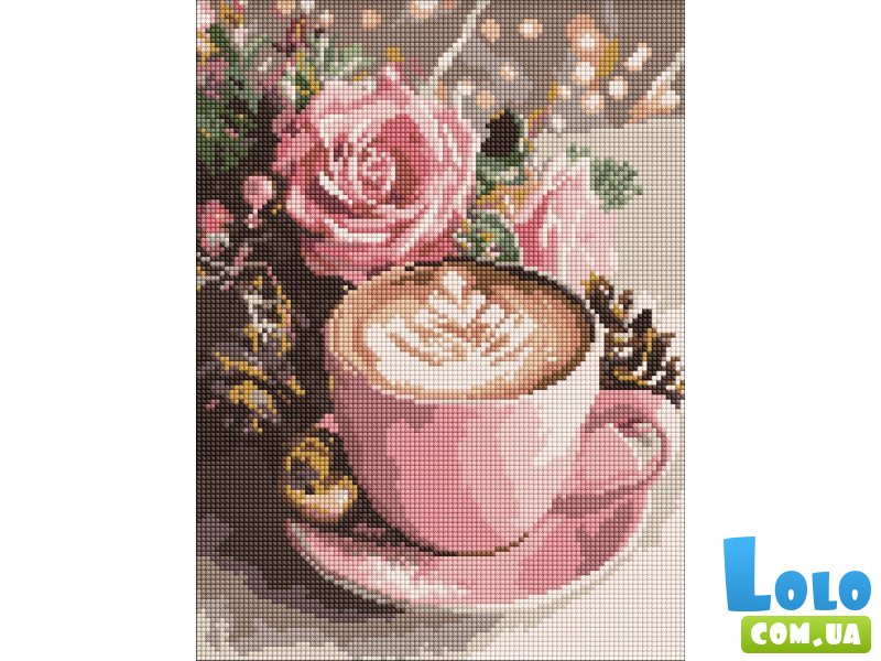 Алмазная мозаика Новогоднее капучино, Идейка (30х40 см)