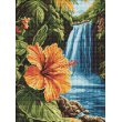 Алмазная мозаика Тропический водопад, Идейка (30х40 см)