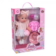 Пупс функциональный с аксессуарами Luna Baby