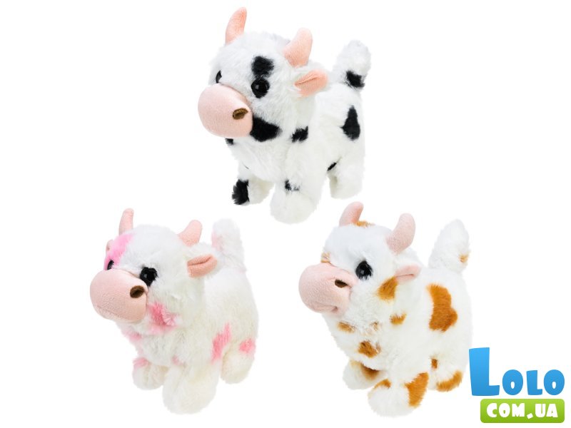 Игрушка мягкая интерактивная корова (в ассортименте)