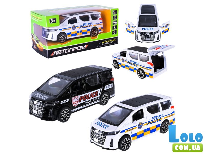 Машина металлическая Полиция, Автопром (в ассортименте)