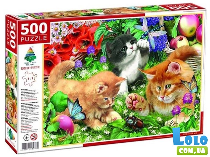 Пазл Котята и Жучки, Енергія плюс, 500 эл.