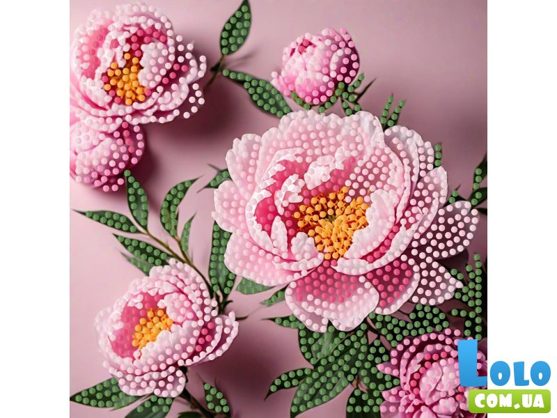 Алмазная мозаика Розовая мечта, Strateg (18х18 см)