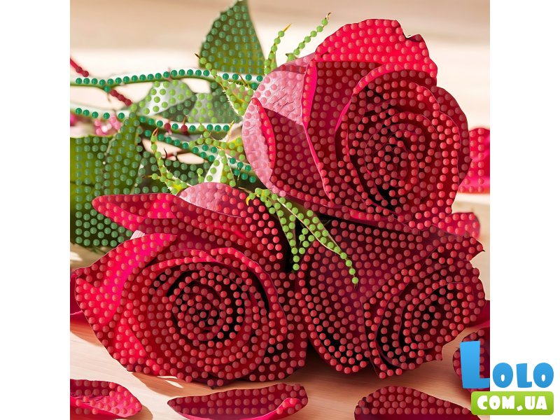 Алмазная мозаика Розы, Strateg (18х18 см)