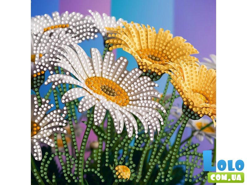 Алмазная мозаика Желто-белый букет, Strateg (18х18 см)