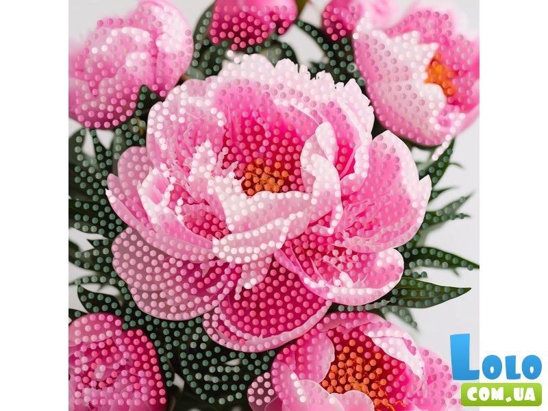 Алмазная мозаика Свежесть розы, Strateg (18х18 см)