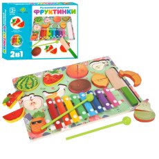 Деревянная доска-сортер ксилофон 2 в 1, Limo Toy