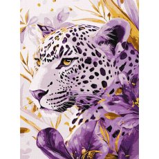 Картина по номерам Лиловая хищница с красками металлик extra, Идейка (30х40 см)