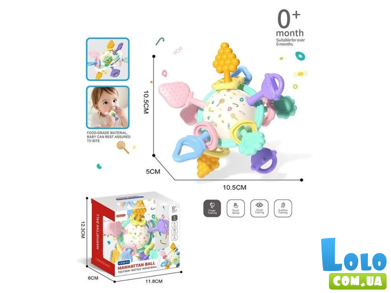 Погремушка-трещотка с прорезывателем